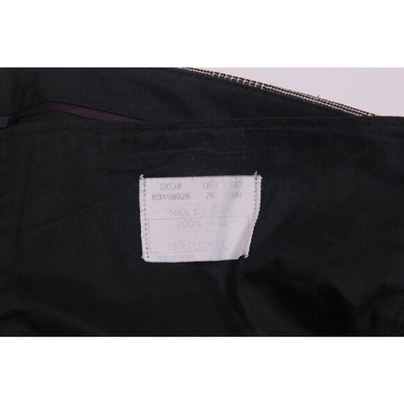 Brooks Brothers Gray Black Plaid Wool Fleece Pleated Dress Pants Trousers 38x28 - Picture 6 of 6